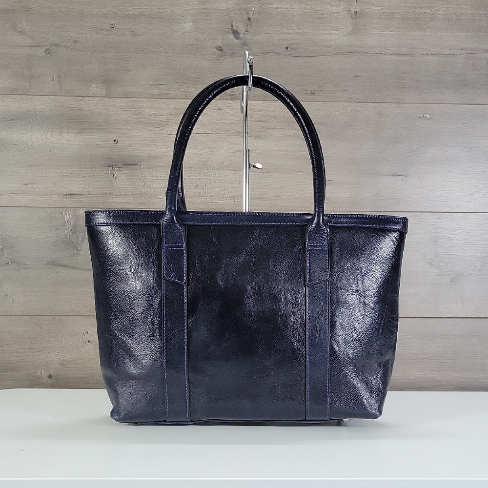 Links & Kings Navy Leather Tote Bag